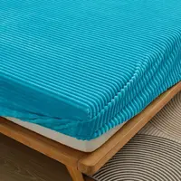 Coral Velvet Bedsheet  Bedspread  Milk Velvet Mattress Protective Cover  Winter Plush Insulation Bedspread 5
