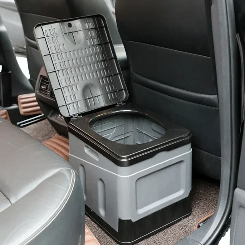 Stable Non-Slip Portable Outdoor Toilet, Deodorized Folding Camping Seat, Emergency Mobile Toilet for Comfort, Camping Seat 5