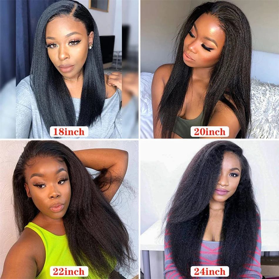Kinky Straight Hair Bundles Brazilian Virgin Hair Extensions Yaki Straight Natural Human 1/3 Bundles Thick