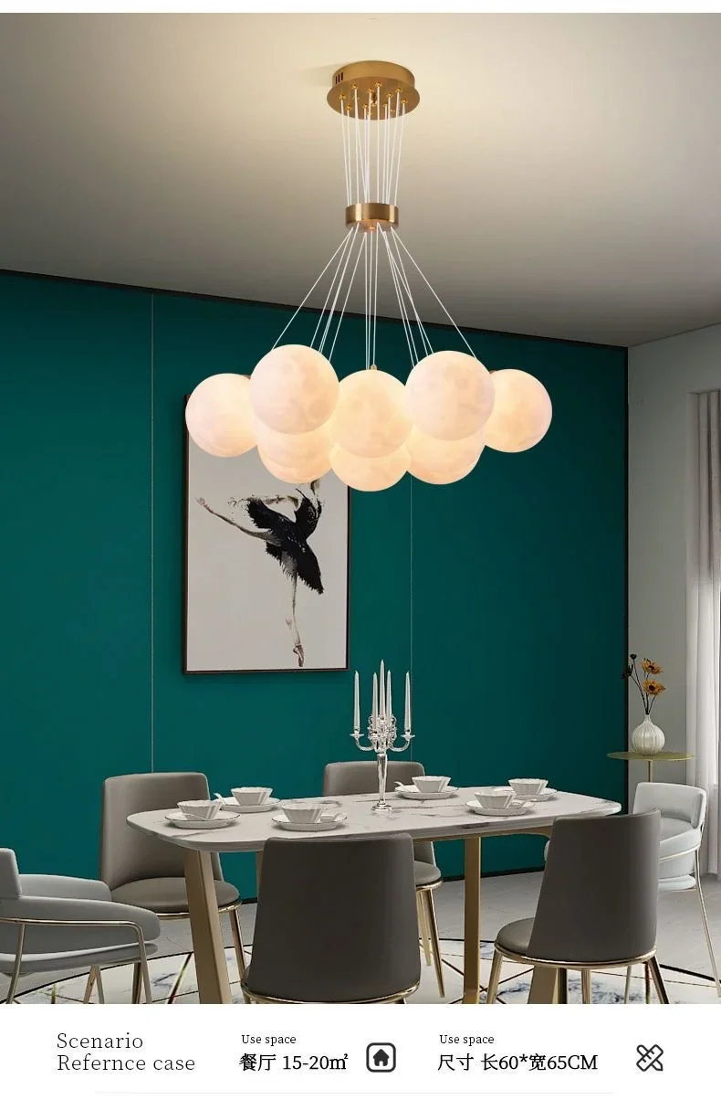 Creative Moon Ceiling Chandelier - Image 8