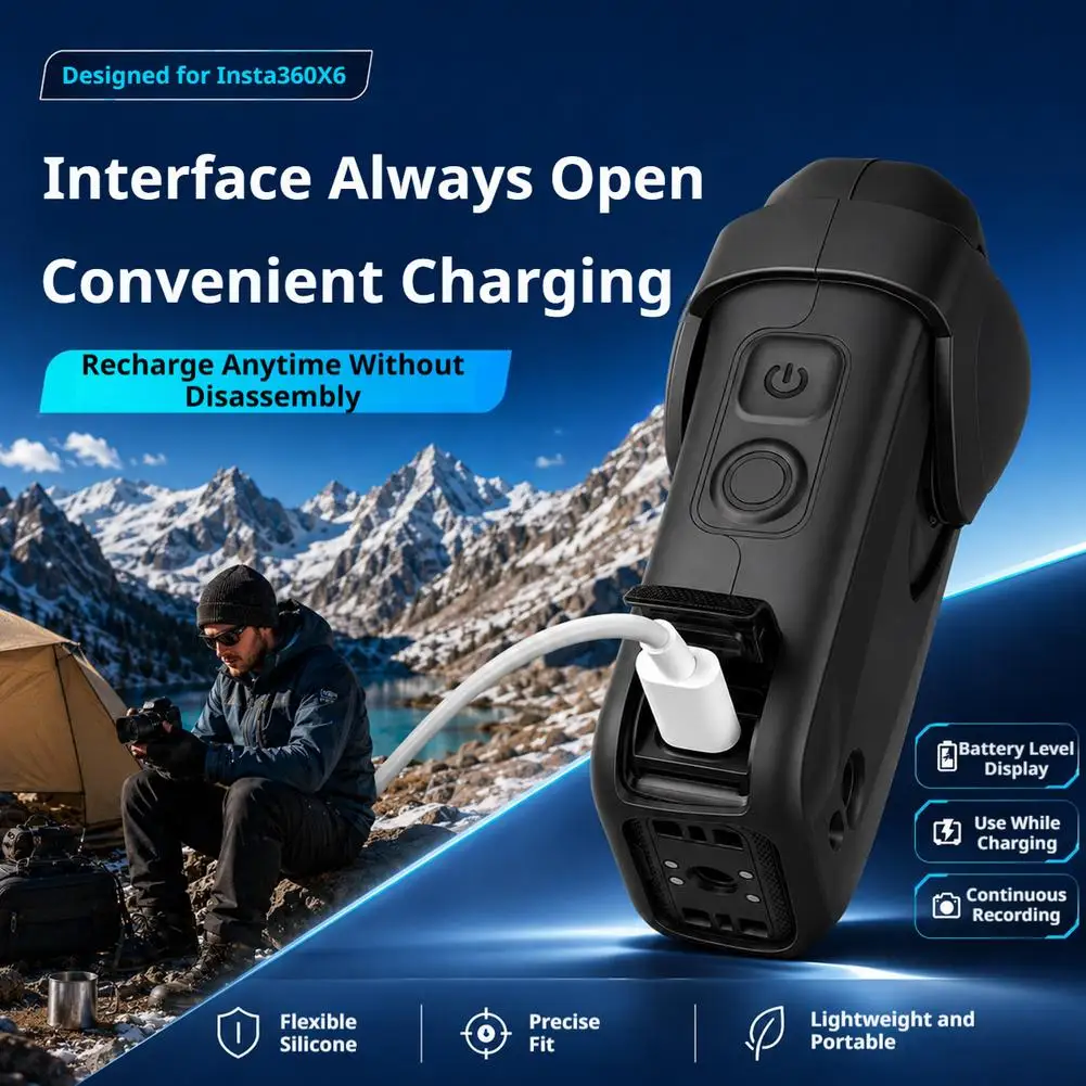 Silicone Protective Sleeve for Action Camera - Full Body Anti-Scratch & Shockproof Cover