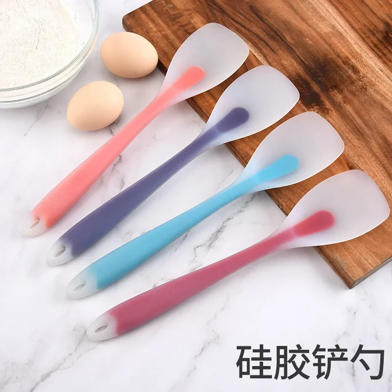 

Silicone Spatula and Spoon One-piece Non-stick Cookware Translucent Spoon Kitchen Tools Simple and Practical