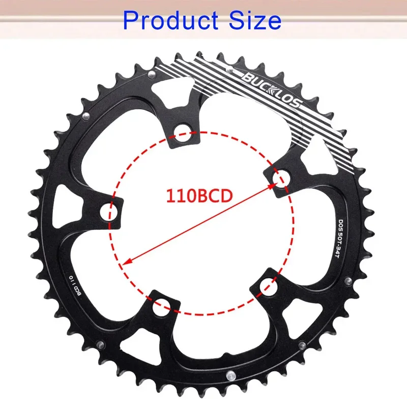 110 BCD Chainring 34T 36T 39T 50T 52T 53T Narrow Wide Star Road Bike Crown 5 Bol