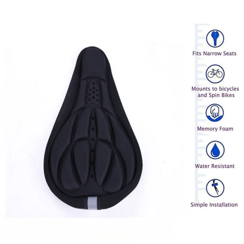 Bicycle Saddle Cover Soft 3D Padded Cycling MTB Bike Seat Cover Cushion Sponge Foam Comfortable