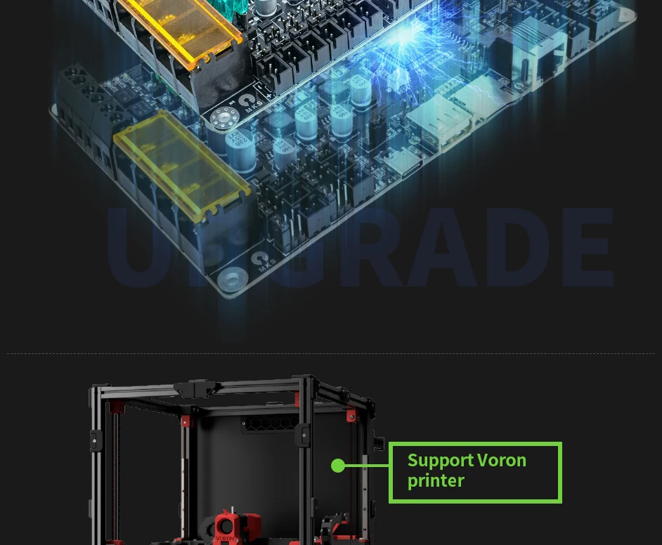 Makerbase-mks monster8 v2 cartão de controle, 3d