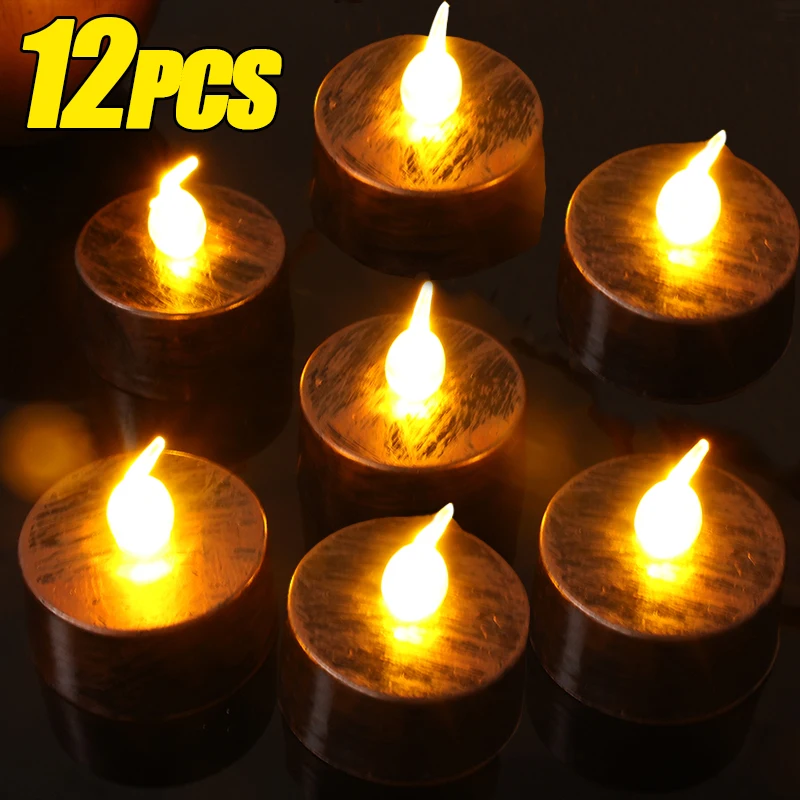 

12/3 шт., беспламенные электронные свечи на батарейках