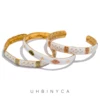 UHBINYCA Personalized Oil Drip Opening Adjustable Bracelet, Stainless Steel Plated 18K Gold Inlaid Zircon Bracelet 1