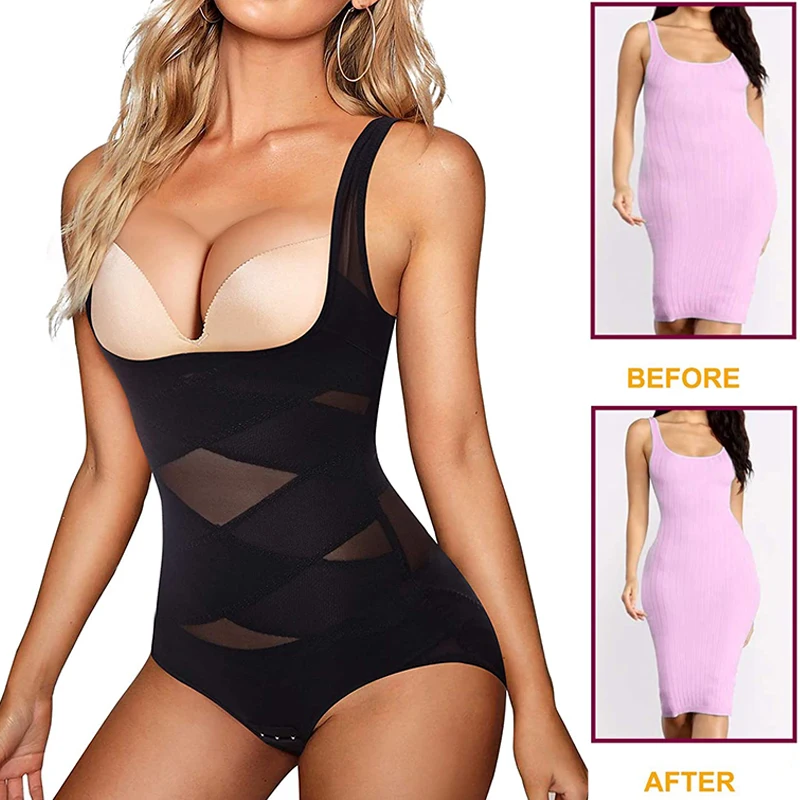 Body Shaper Tummy Control Butt Lifter Women Shapewear Bodysuit Slimming Belly Waist Trainer Postpartum Underwear