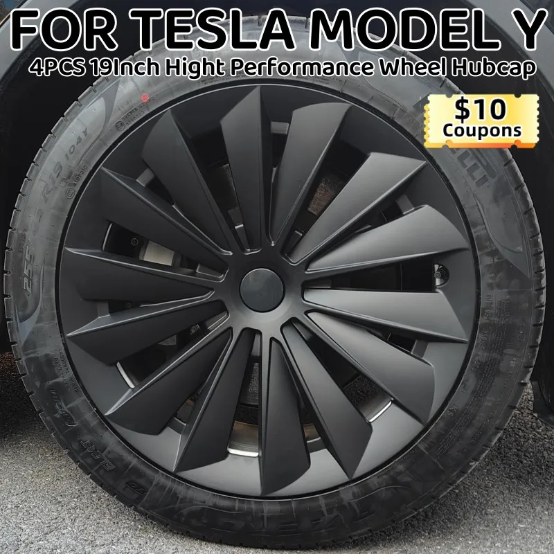 4PCS HubCap 19 Inch Wheel Caps Automobile Performance Replacement Hub Cap Full Rim Cover Accessories For Tesla Model Y -