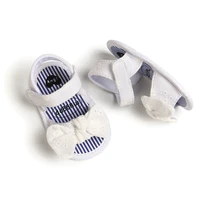 Summer Baby Girls Shoes Breathable Anti-Slip Bow Sandals Toddler Soft Soled First Walkers Shoes 0-18M 11-13CM 5