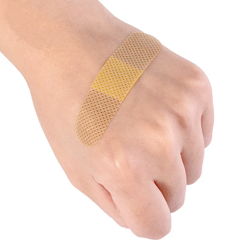 100pcs/pack Waterproof Wound Dressing Patches Tape First Aid Adhesive Bandage Non-woven Fabrics Band Aid Sticking Plaster