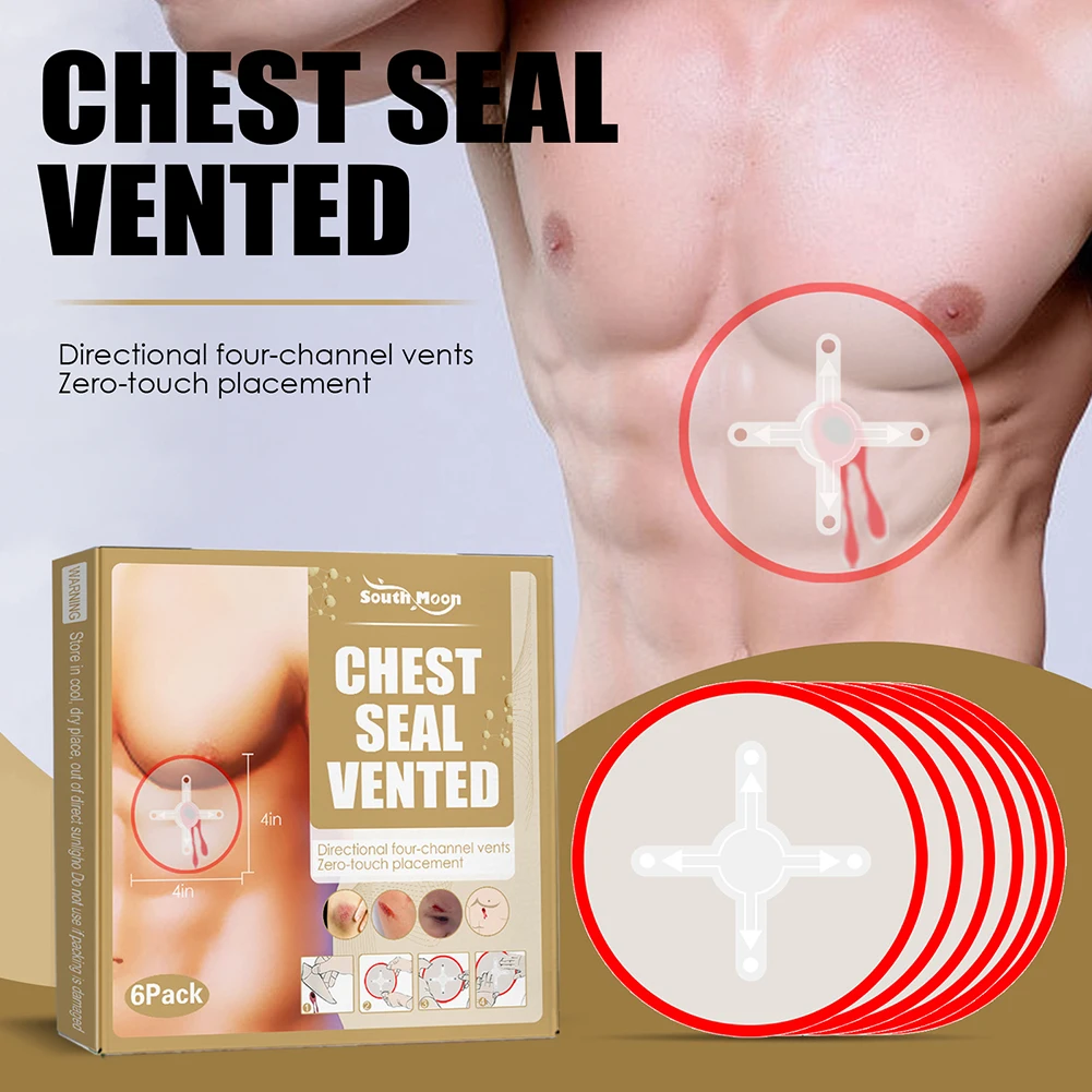 6pcs Wound Stickers Sticky Easily Seal Vented First Aid Patch Breathable Adhesive Wound Dressing Waterproof Safety Survival Tool