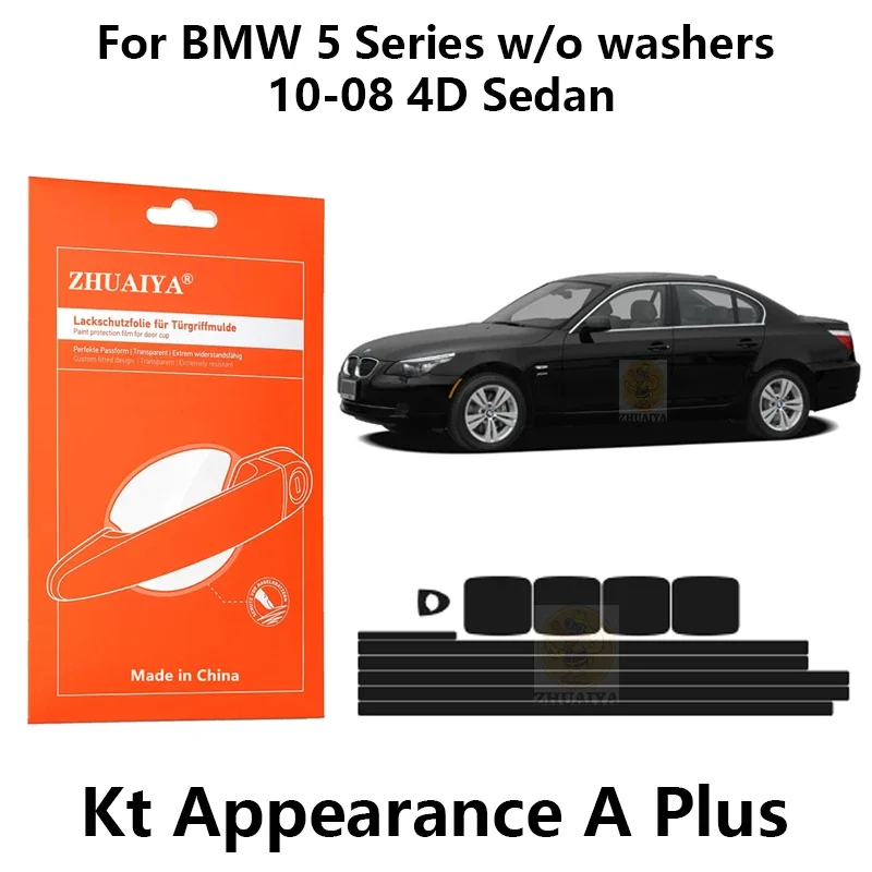 

Защитная пленка ZHUAIYA для красок дверной ручки, ТПУ PPF для BMW 5 серии с o-образными шайбами 2010-2008 4D Седан