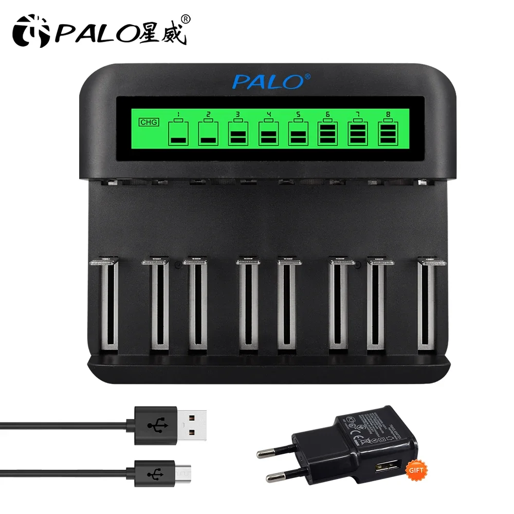 EBL Batterijlader Voor AA AAA En 9 Volt Batterijen - Batterij Oplader Met Led Indicatie Voor Oplaadbare Batterijen