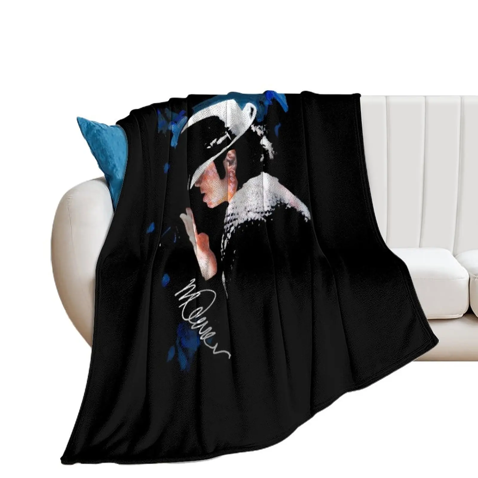 Michael Tipped Hat Jackson Iconic Pose Throw Blanket All Season Soft Lightweight Blanket for Home
