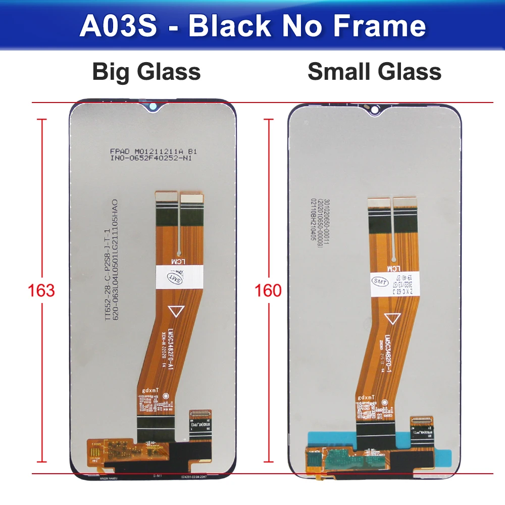 A03S Display For Samsung A03s A037F A037M LCD Display Touch Screen