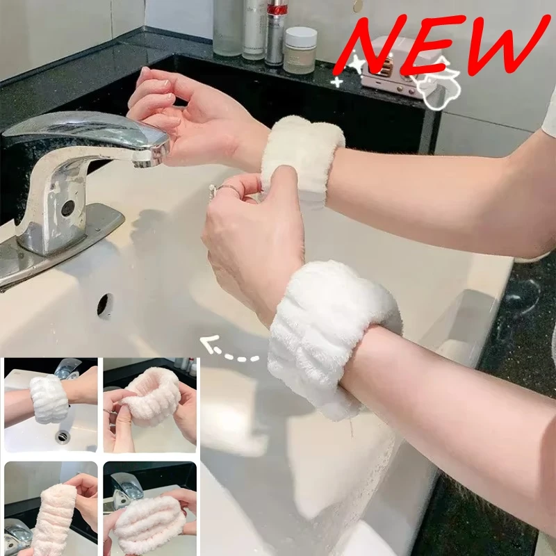 Face Wash Hand Wrist Strap Reusable Sweat Band Microfiber Towel Band Flexible Absorbent Wrist Strap Face Wash Comfortable 2pcs washing wristband sweat wiping bracelet
