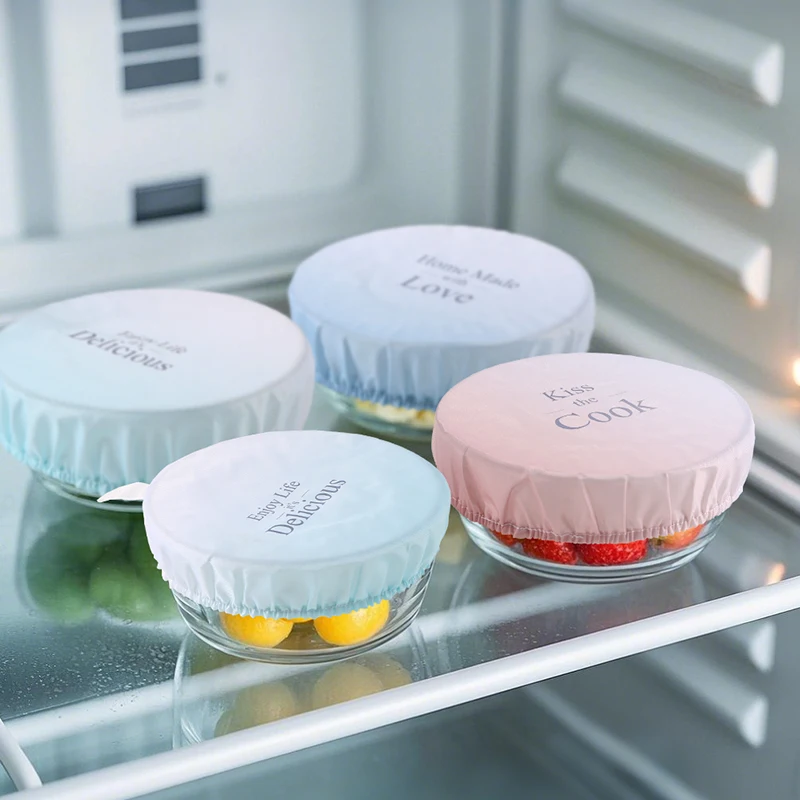 Weedi Reusable food Cover In 3 Sizes Elastic Fresh Keeping Bowl Covers Dustproof Food Storage Covers for Bread Proofing