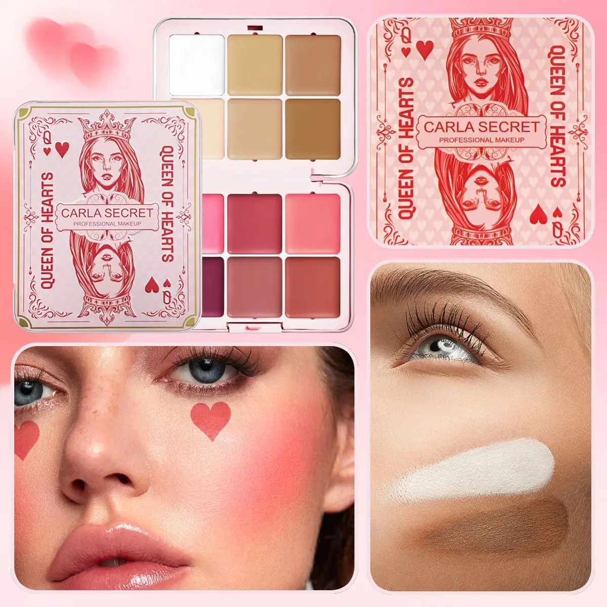 12-Color Iron Box Rouge Plate One Plate of Multi-purpose Natural Matte Concealer Blush Cream Contour and Highlighter Palette 2