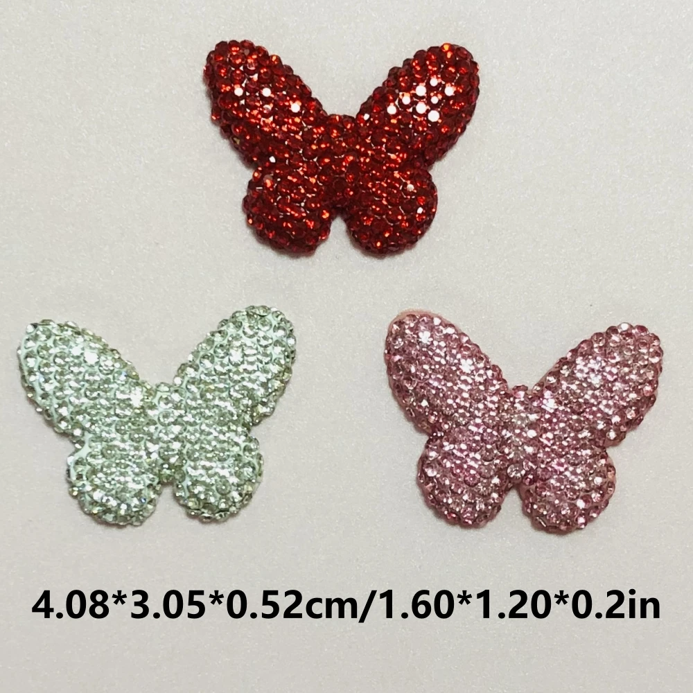 Glitter Luxury Butterfly Rhinestone Gems Ornament Set - Handcrafted DIY Phone Case Charms
