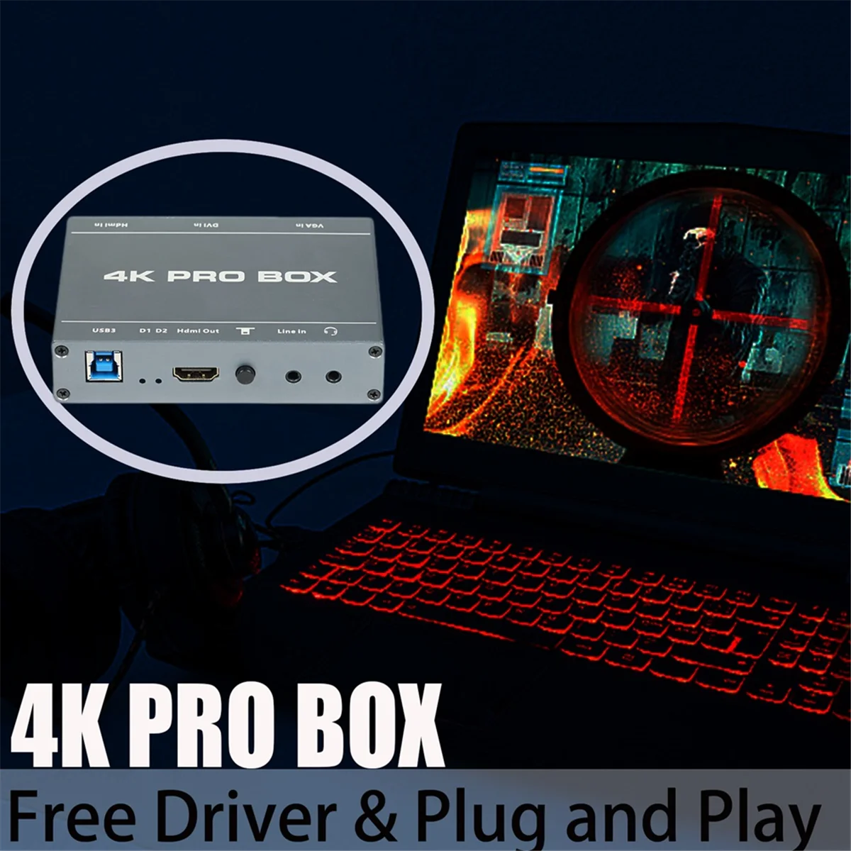 DVI VGA HDMI ȣȯ USB3.0 ĸó ī 4k Pro Box Hd Video_N34R