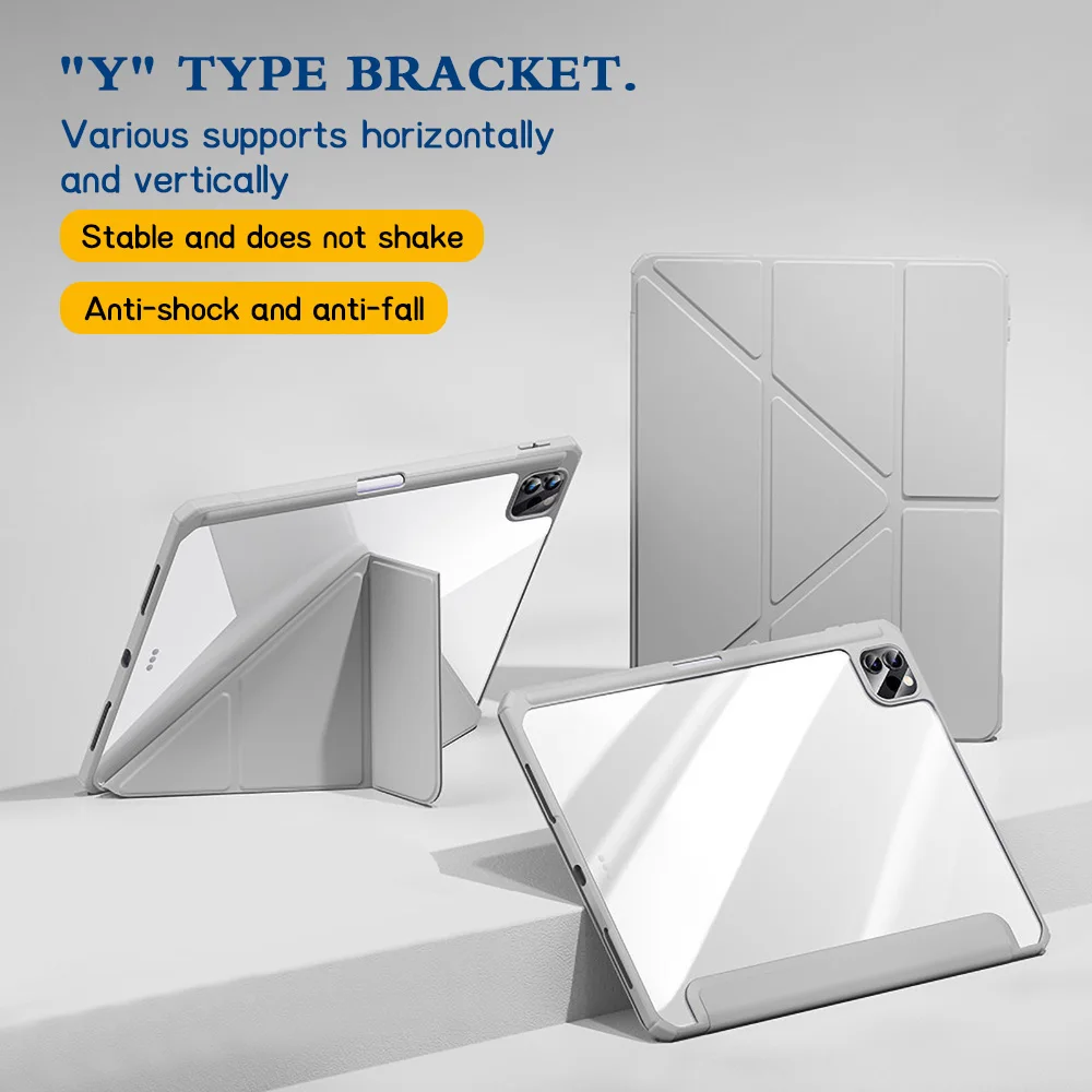 Versatile Acrylic Y-Fold Stand Protective Tablet Case