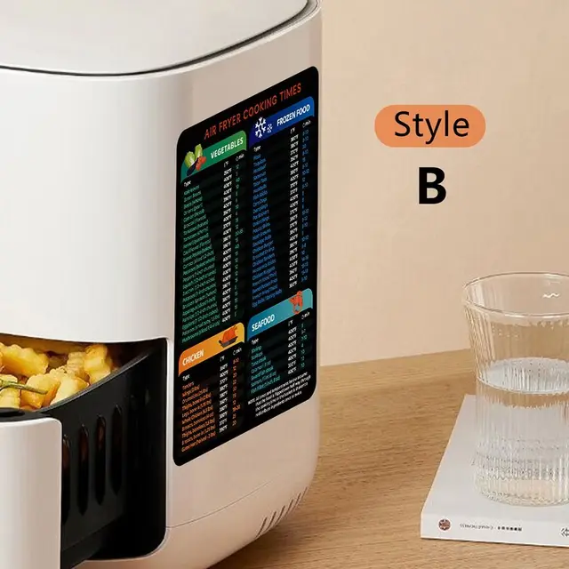 Levegő Sütő Tartozékok, Mágneses Csaló Lap, Air Fryer Diagram Mágneslemez- Gyors Referencia Útmutató A Főzéshez - Image 4