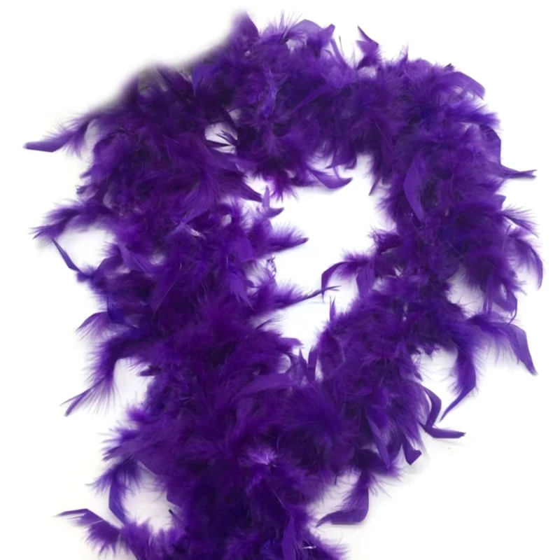 Thicken Plush Turkey Feather Boa Soft Full Feather Trim Stripe for Wedding Party Costume Stage Dancing Diy Decorations feather scarf