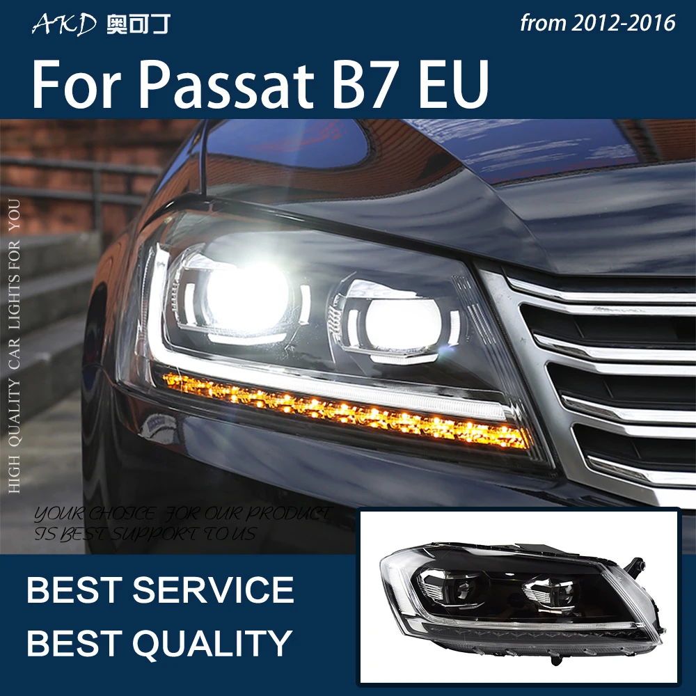 

Car Lights for Passat B7 EU Version Magotan 2011-2015 LED Auto Headlight Assembly Upgrade Bicofal Lens Signal Lamp Accessories