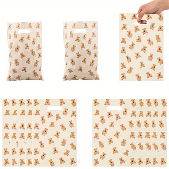 30 sacchetti tote simpatico cartone animato con orsetto, adorabili disegni di animali, perfetti per bomboniere e piccoli regali, sacchetti regalo