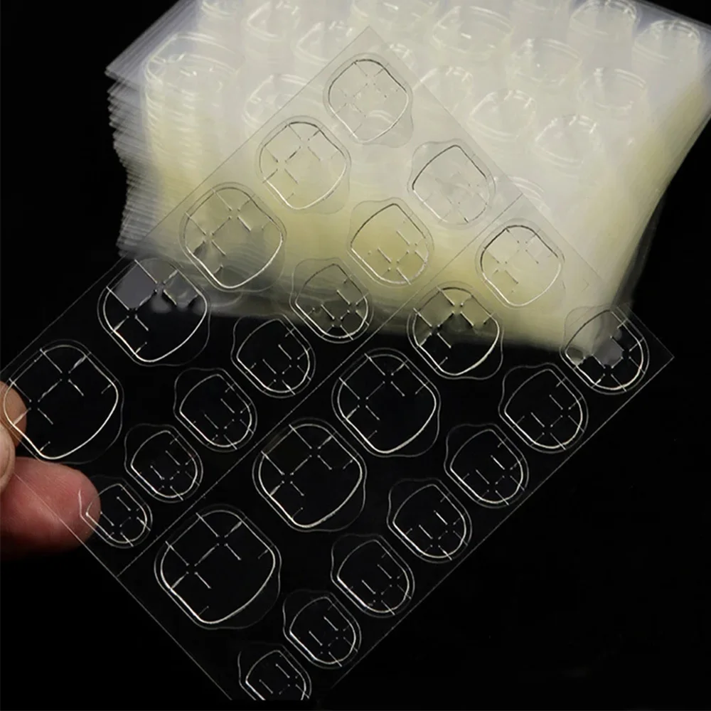 Jelly Gel Glue Nail Sticker Double Sided False Nail Art Adhesive Tape Glue Sticker Fake 240pcs/ 10 sheets nail stickers,nail art tools,nail decals