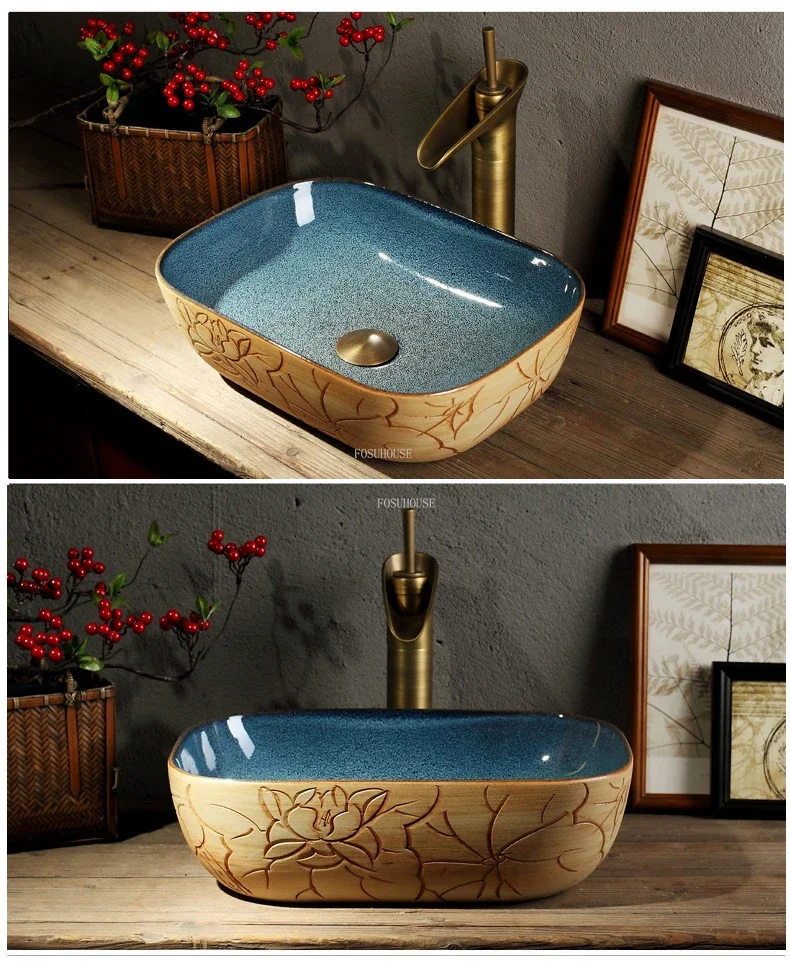 Ceramic Bathroom Sinks Oval Countertop Basin Home Bathroom Amenities Washbasin Small Art Single Basin Bathroom Washbasin N