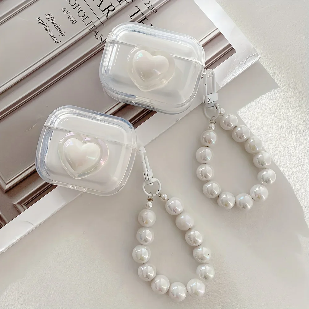 Love Laser High Transparency Earphone Cover For Apple Airpods 1 2 3 4 Pro Pro2 Bracelet Earphone Protection