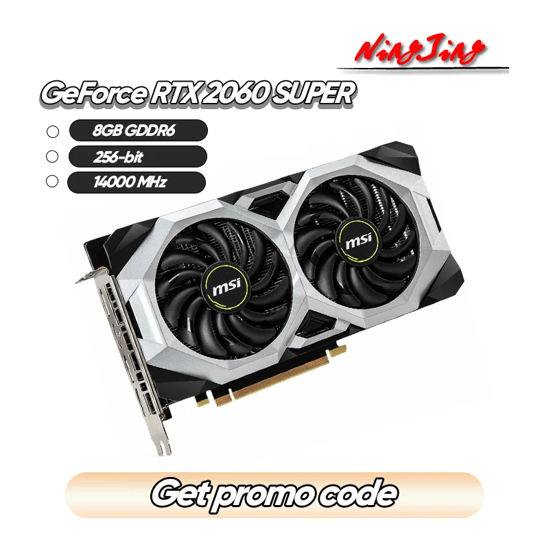  MSI Graphics card GeForce RTX 2060 SUPER™ VENTUS 8G  2060S 12nm 8GB 14000 MHz GDDR6 256bit Support AMD Intel Desktop CPU 