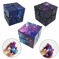 Mini Fidget Block Infinity Cube Galaxy Space Sensory Desk Toy Fidget Block Magic Puzzle Flip Cube for Teens Adult Birthday Gifts 1