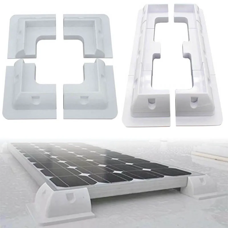 

RV Solar Mounting Bracket Drill-Free Plastic Photovoltaic Panel Fixing Corner Brackets Kit For RV Caravans Vehicles Motorhomes