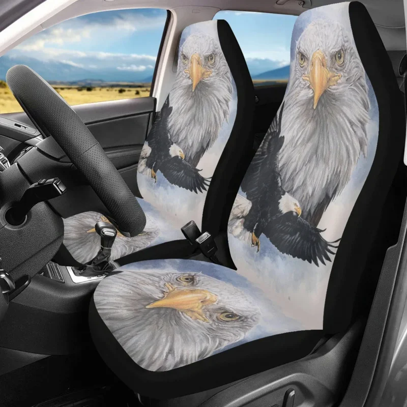 

Flying Eagle Design Auto Front Cover for Women Men Easy to Clean Install Full Comfortable Car Seat Covers Set New