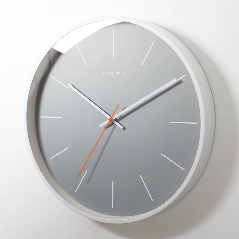 Large Round Silent Wood Wall clock Color:I;Sheet Size:14 inch