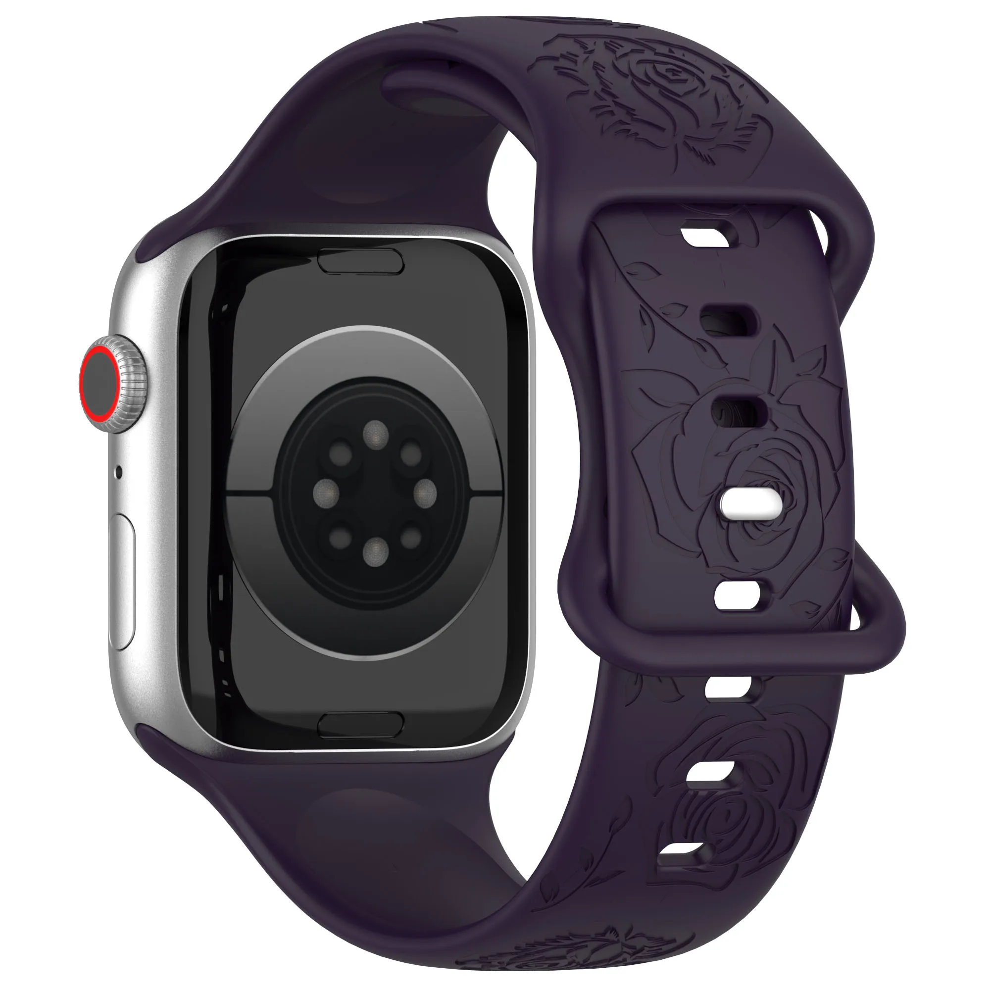 Vibrant Pattern Silicone Strap for Apple Watch - Adjustable Bracelet Band
