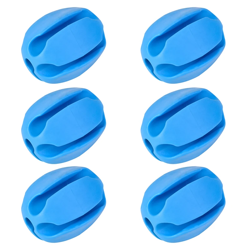 6-Piece Silicone Fishing Rod Holder Straps - Lightweight Tackle Organizer and Storage Solution