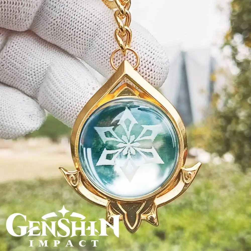 

Игра Genshin Impact Vision Lnazuma Ganyu Keqing Wendi Xiao HuTao брошь светящаяся 7 элементов Оружие глаз оригинальный Бог значок булавка