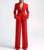 Red Suit Women Suits Sets Elegant Women's Pants and Blouse Set Groups of Pant Combi-pants Plus Size Two Piece 여자정장