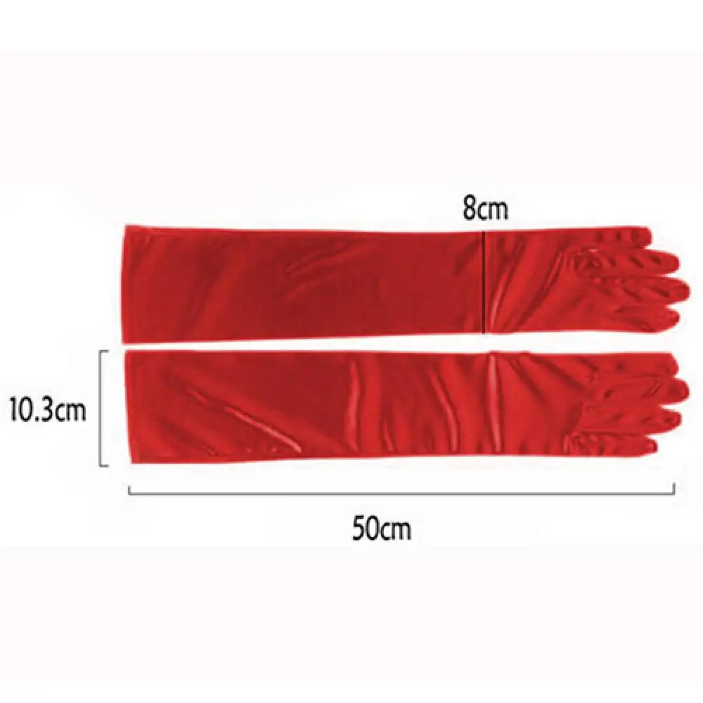 Dress Formal Women Long Gloves Opera Wedding Bridal Evening Party Glove Red White images - 6