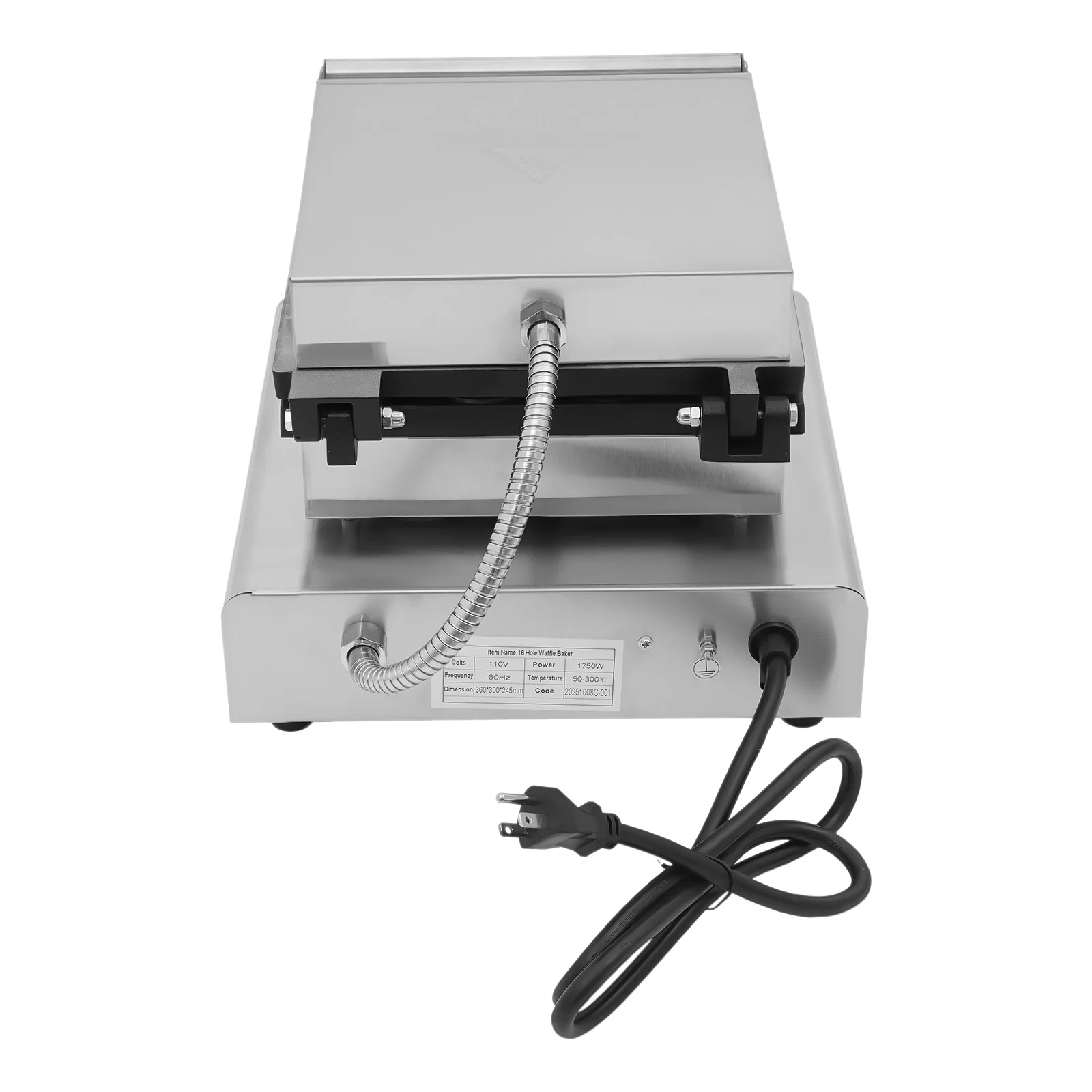 Waffle Baker Machine, 16 Grids Commercial Electric Waffle Maker Temperature Control 110V US Plug for Restaurant Coffee Shop Home 3