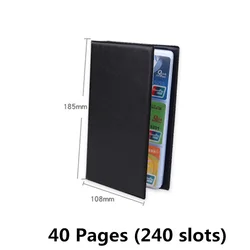 Elegant Leather Credit Card and ID Holder Organizer (Black 240slots)