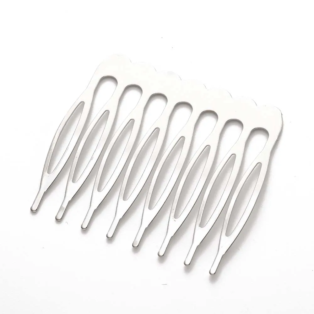 10 Stück Haarseitenkämme Clip Metalldraht für DIY Hochzeit Brautschleier Frauen Mädchen Dekorativer Brötchenhalter Schmuckherstellung Zubehör – Detail 5