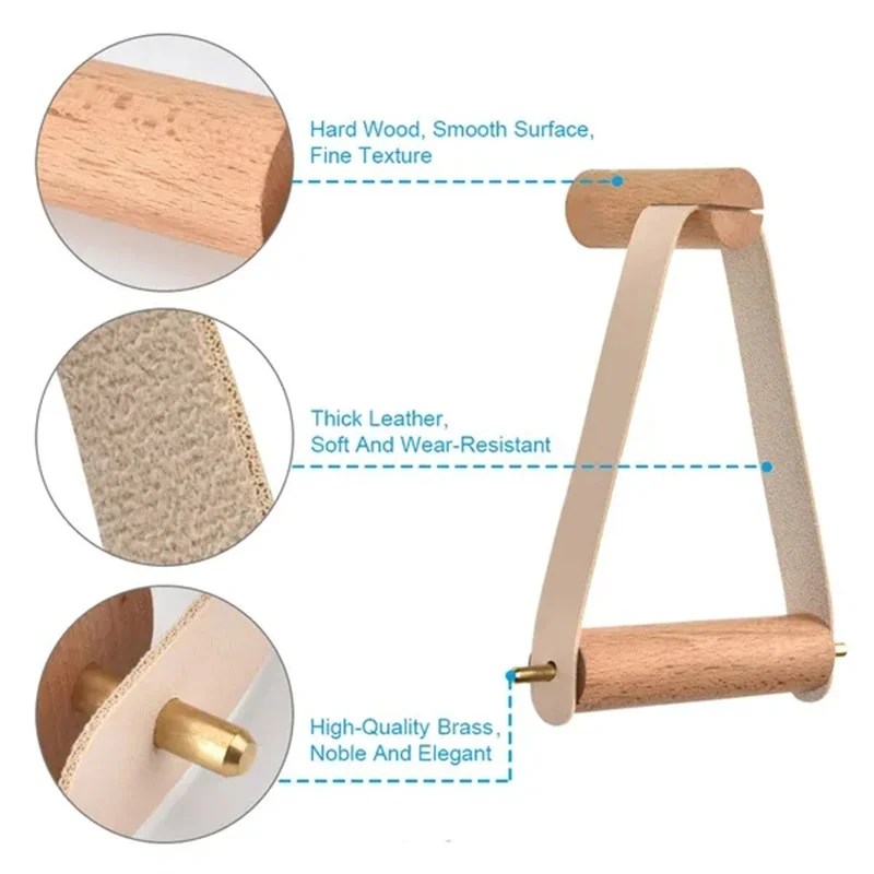 1pc Wooden Vintage Toilet Paper Roll Holder toilet paper holder toilet paper rack toilet roll holder