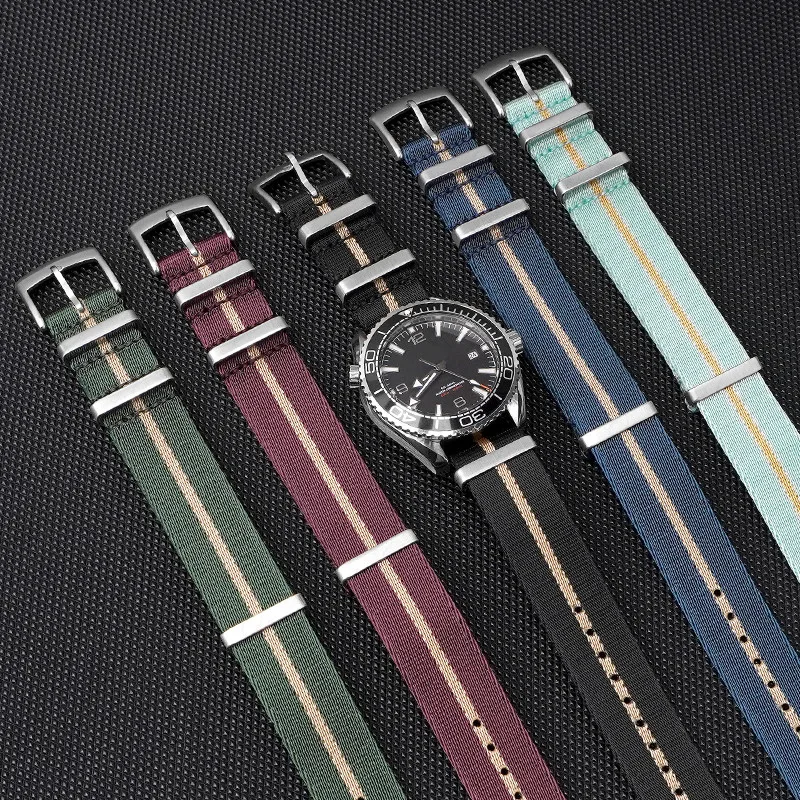Universal Nylon Sport Canvas Watch Band Bracelet - Men's Strap in Multiple Sizes