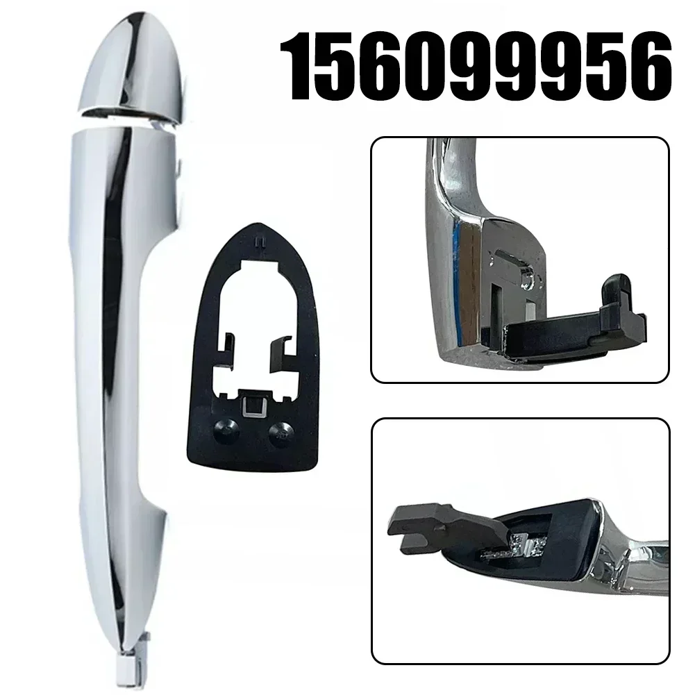 Maniglia Porta Esterna Senza Foro Per Alfa Romeo Giulietta (2010-2020) E Mito (2008-2018) - Argento ABS, Ricambio OEM 156099956