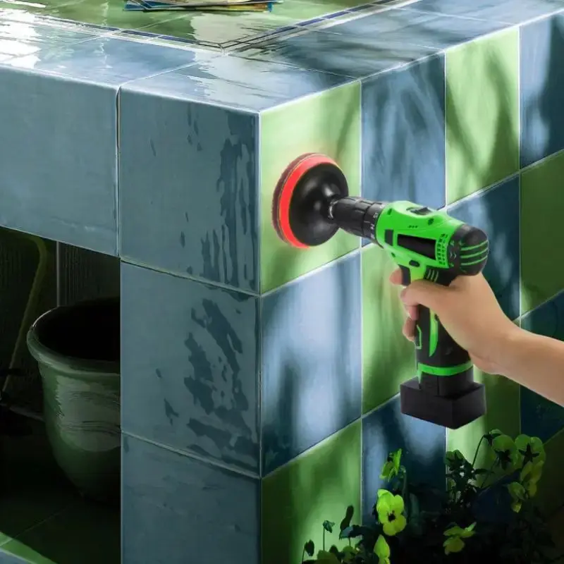 Drill Brush Attachment Set Power Cleaning Scrub For Grout Floor